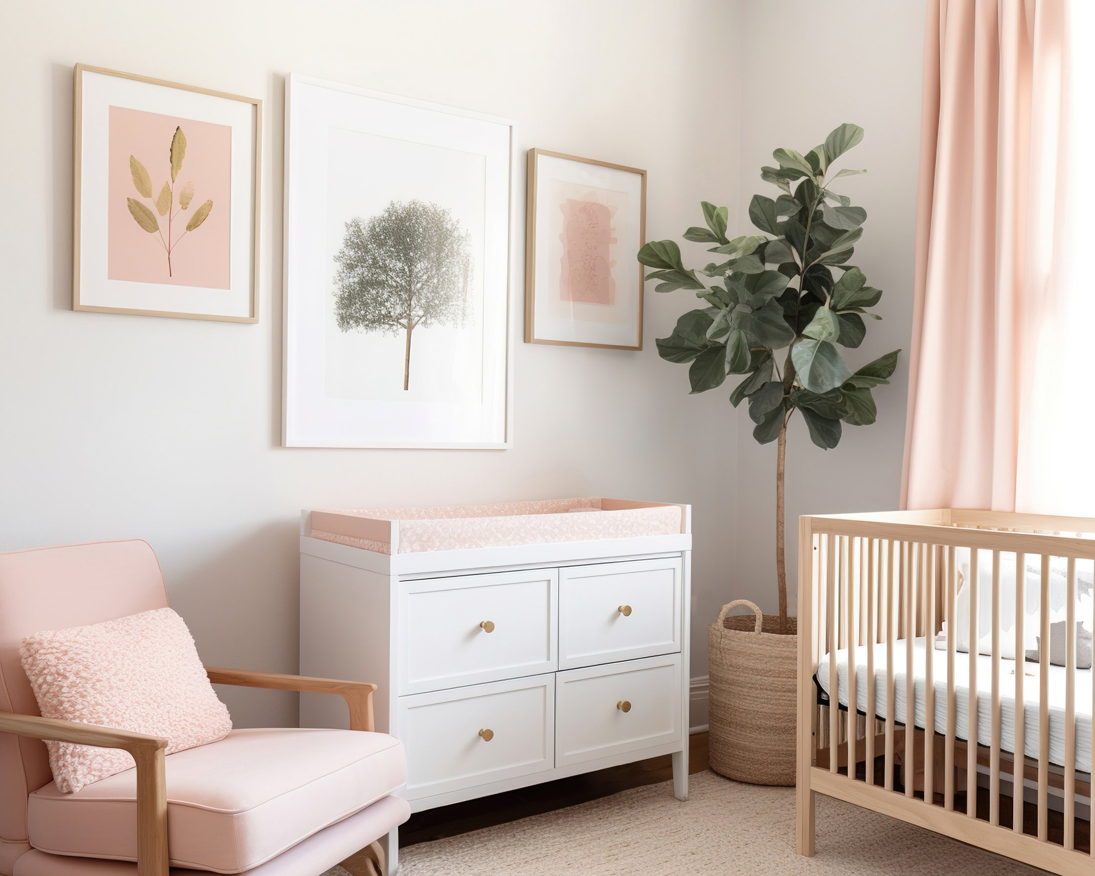 Pink Girl Nursery Room